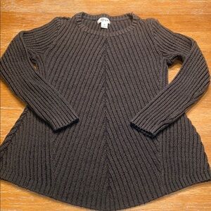 Style & Co Green Crew Neck Sweater with Ribbed Knit